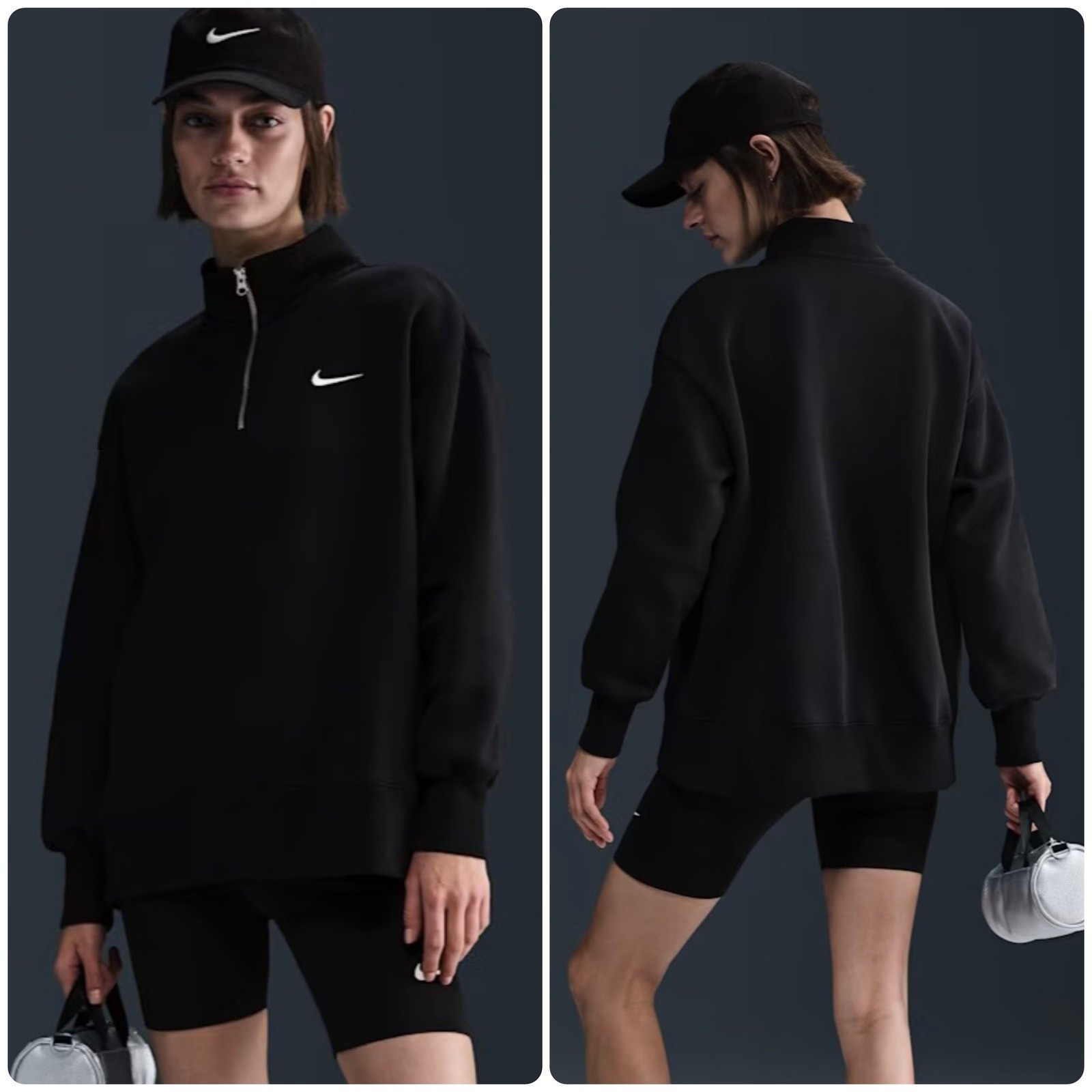 Nike Sportswear Phoenix Fleece Women's Oversized 1/4-Zip Long Sweatshirt Nwt